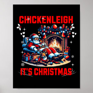 Póster Chickenleigh Son Navidades Divertidos Navidad Tee