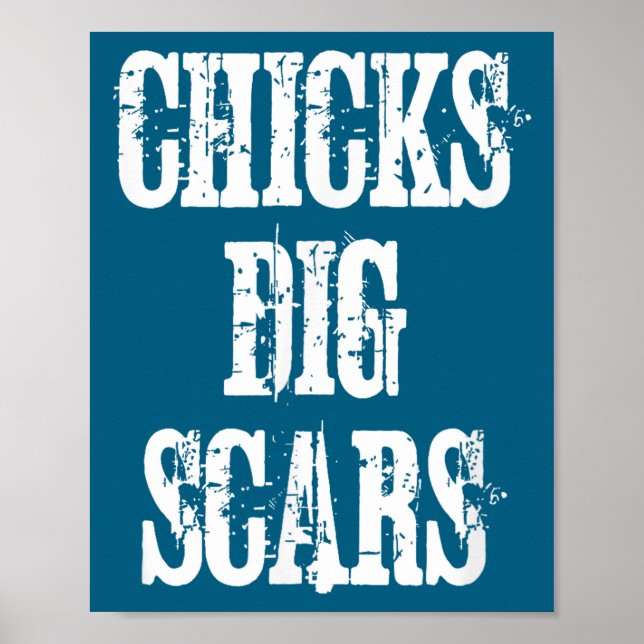 Póster Chicks Dig S Shirt Congenital Heart Defect Chd War (Frente)