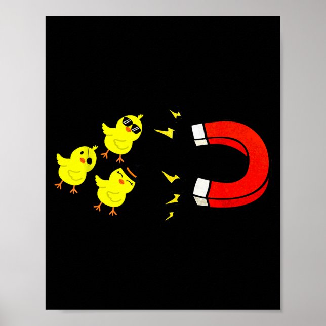 Póster Chicks With Magnet Funny Halloween Chick Magnet Va (Frente)
