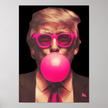 Chicle Burbuja Trump Rosa Divertido Genial