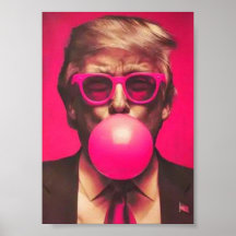 Chicle Burbuja Trump Rosa Divertido Genial