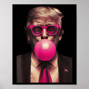 Póster Chicle divertido de Trump