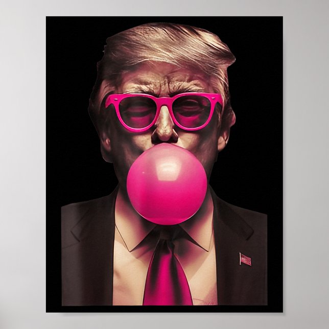 Póster Chicle divertido de Trump  (Frente)