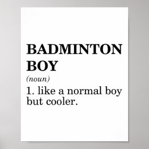 Póster Chico de bádminton Sustantivo Definición Volante C