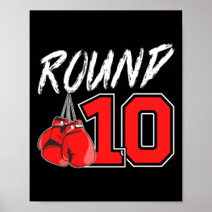 Póster Chico de boxeo cumpleaños 10 años boxeador cumplea