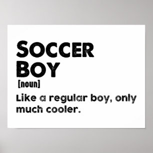 Póster Chico de fútbol divertida definición de diccionari