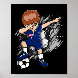 Póster Chico de fútbol haciendo Dabbing Jersey de Austral