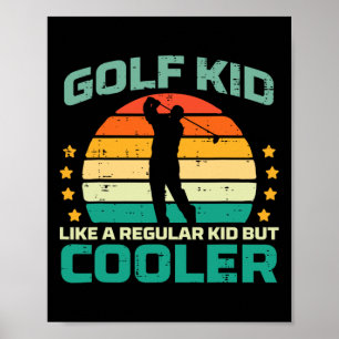 Póster Chico de Golf Como Refrigerador Regular Golfista R