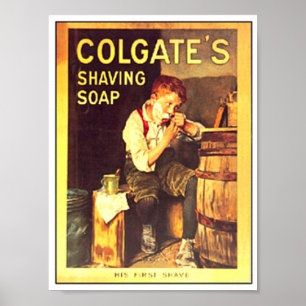 Póster Chico de jabón de colgador de vintage