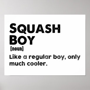 Póster Chico de Squash Definición Divertida Amante y Juga