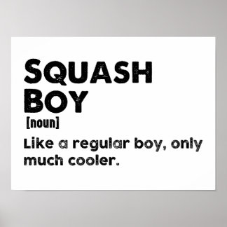 Póster Chico de Squash Definición Divertida Amante y Juga