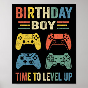 Póster Chico Es Hora De Subir De Nivel Videojuego Regalo