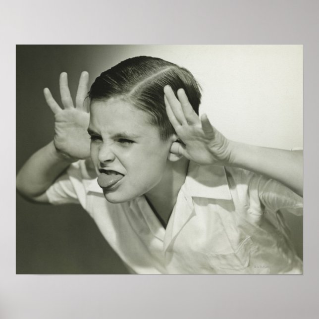 Póster Chico haciendo cara (Frente)