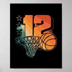 Póster Chico jugador de Sketll en su cumpleaños 12 Sketll