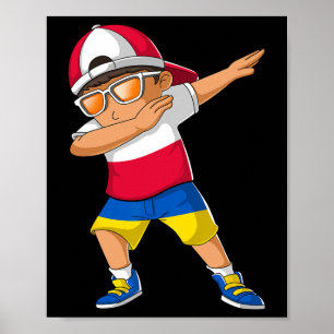 Póster Chico medio polaco ucraniano bandera de Polonia Uc