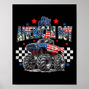 Póster Chico totalmente americano monstruo del 4 de julio