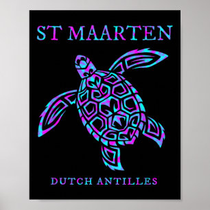 Póster Chicos Chicas Mujeres Tortuga Marina de San Martín