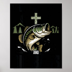 Póster Chicos cristianos pescando fe siguen a Jesús lubin
