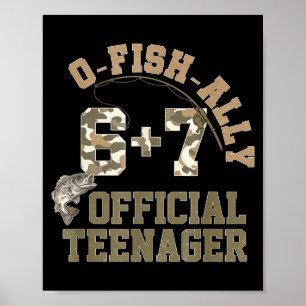 Póster chicos de 13 años adolescente oficialmente cumplea