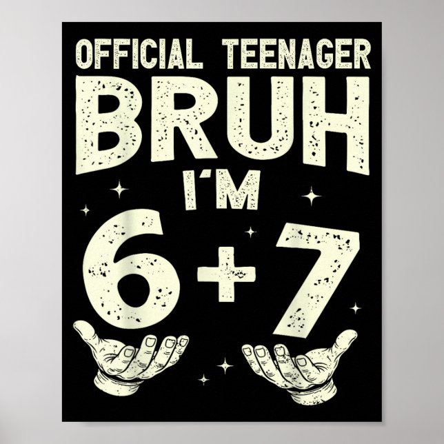 Póster Chicos de 13 años de cumpleaños adolescente meme s (Frente)