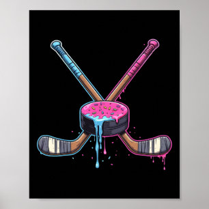 Póster Chicos de Hockey Helado Goteo Jóvenes Niños Hombre