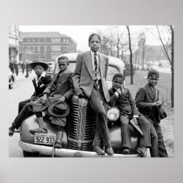 Póster Chicos del Southside Chicago, 1941. Foto antigua