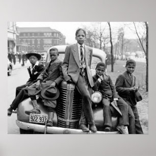 Póster Chicos del Southside Chicago, 1941. Foto antigua