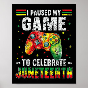 Póster Chicos Divertidos Jugador Juneteenth Niños Negros