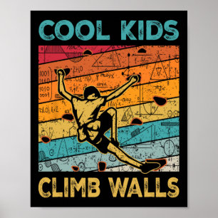 Póster Chicos geniales escalan paredes Extremesport escal