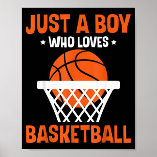 Póster Chicos Solo Un Chico Que Ama El Basquetbol Bball