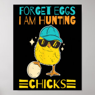 Póster Chicos, traje de Pascua. Olviden los huevos que es
