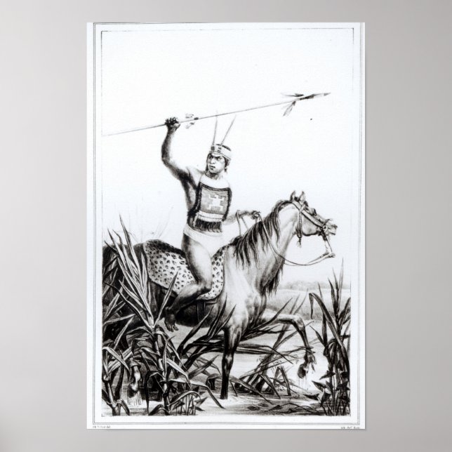 Póster Chief of the Charruas, engraved by C. Motte (Frente)