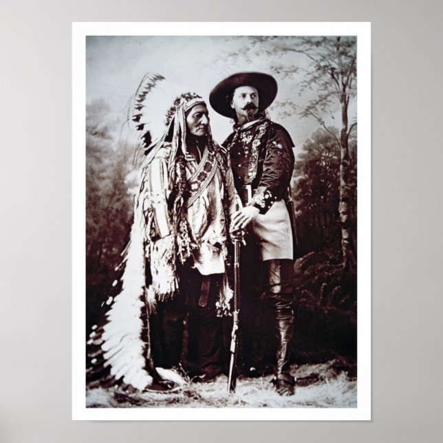 Póster Chief Sitting Bull (1831-90) de gira con Buffalo (Frente)