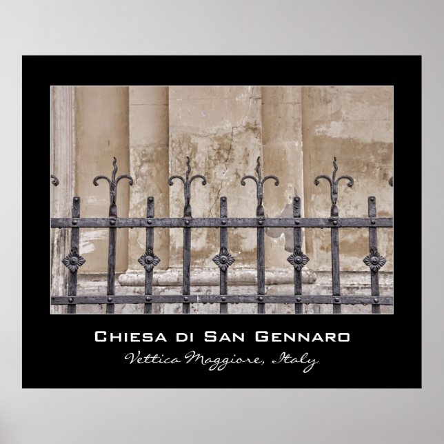 Póster Chiesa di San Gennaro, Praiano, Costa Amalfitana (Frente)