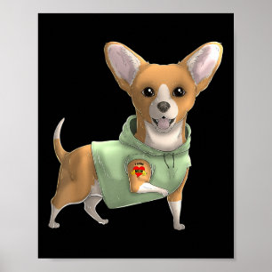 Póster Chihuahua Amo A Mamá Tattoo Camiseta De Perro Dive