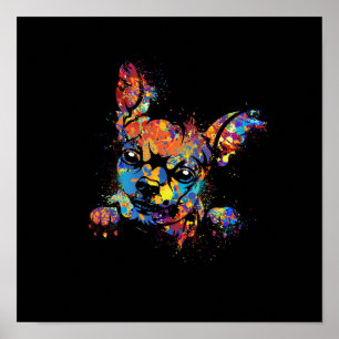Póster Chihuahua colorido