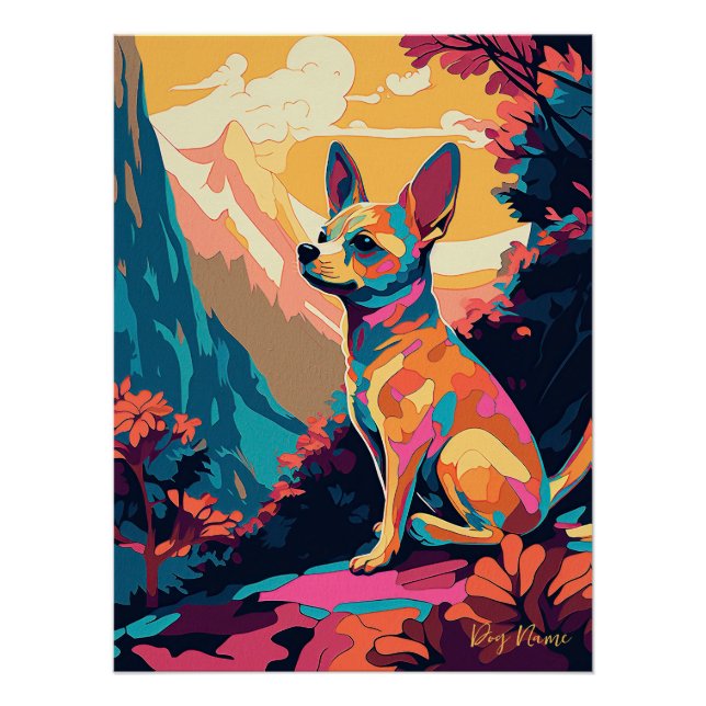 Póster Chihuahua Dog 003 - Bruno Pokopen (Anverso)