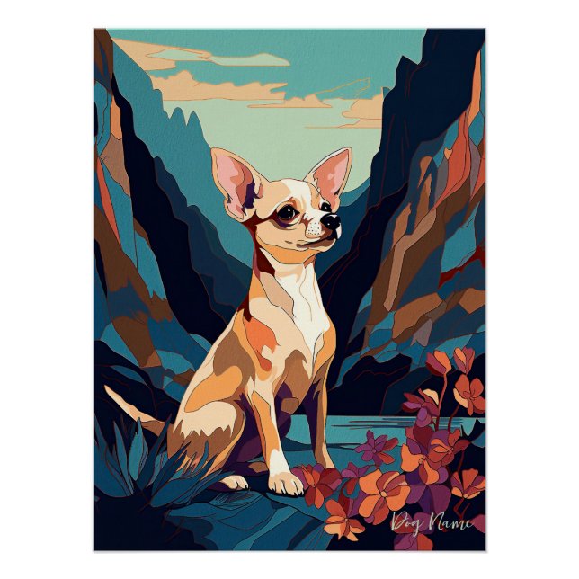 Póster Chihuahua Dog 005 - Bruno Pokopen (Anverso)