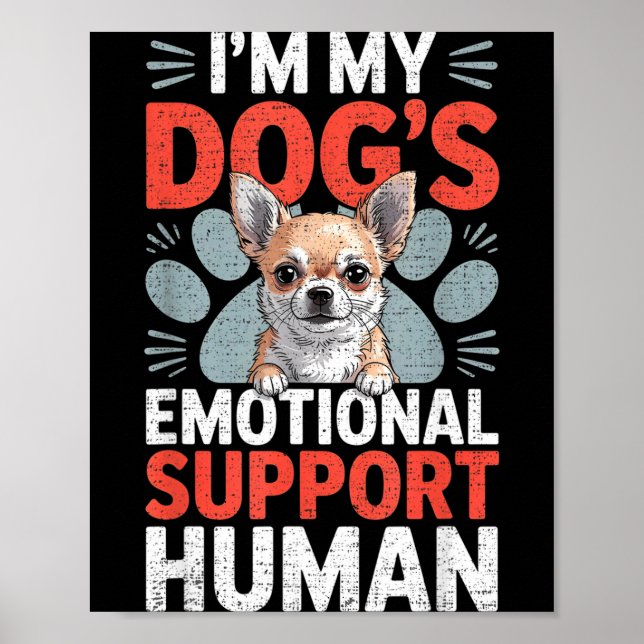 Póster Chihuahua Dog Emotional Suprt Human  (Frente)