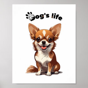 Póster Chihuahua Feliz – Diseño Adorable para Amantes de