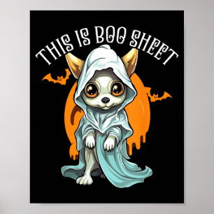 Póster Chihuahua Halloween Cachorro Truco o Trato Espeluz
