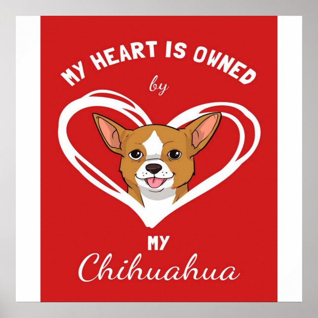 Póster Chihuahua Heart_Dog Lover (Frente)