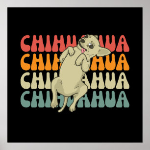 Póster Chihuahua Lover Gift, Chihuahua retro