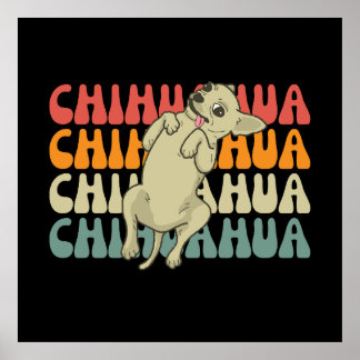 Póster Chihuahua Lover Gift, Chihuahua retro