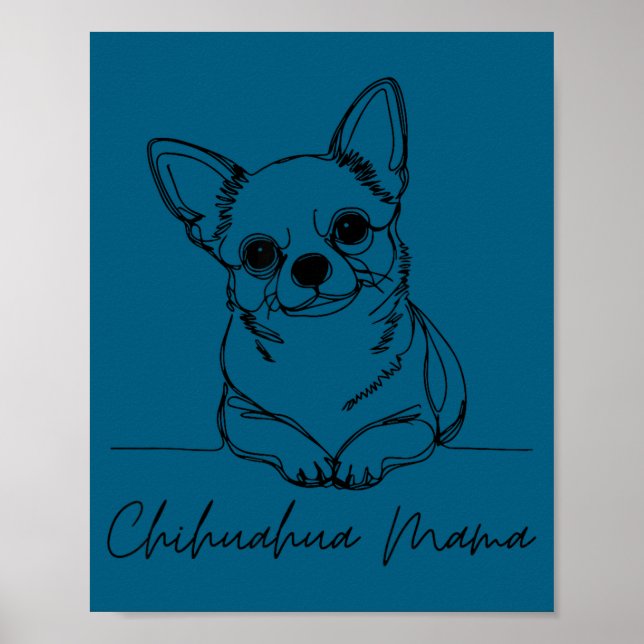 Póster Chihuahua Mama Short Haired Chihuahua Mom Cute Dog (Frente)