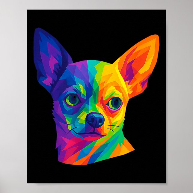 Póster Chihuahua P Art Rtrait For Dog Owners  (Frente)
