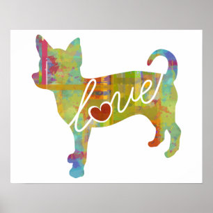 Póster Chihuahua Watercolor