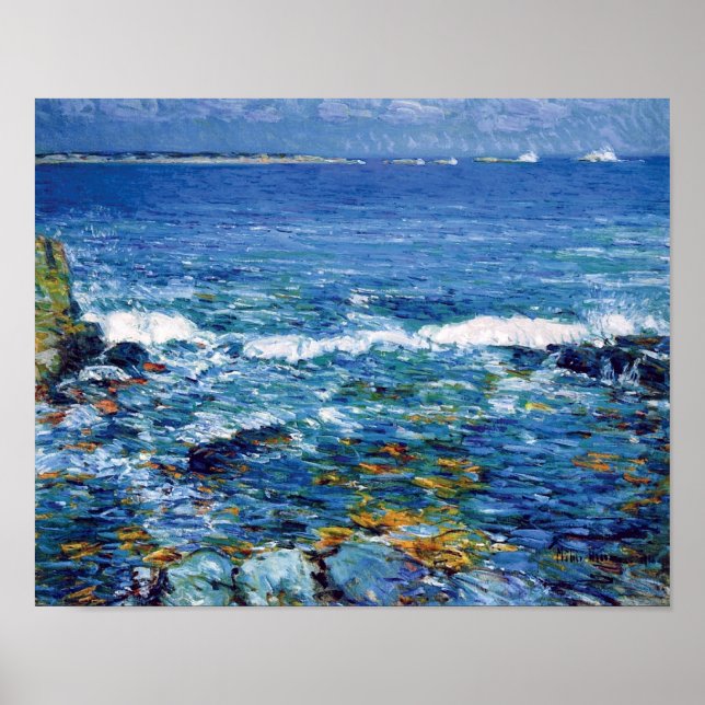 Póster Childe Hassam - Isla Duck desde Appledore (Frente)