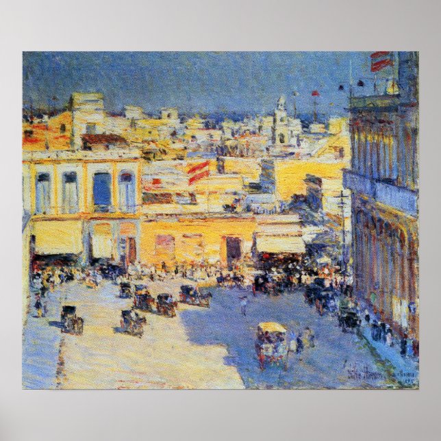 Póster Childe Hassam - La Habana, Cuba (Frente)