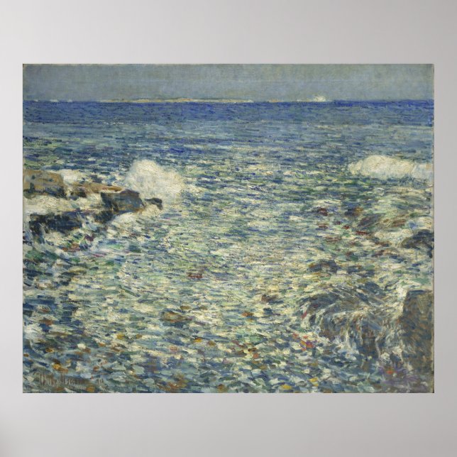 Póster Childe Hassam - Oleaje, Islas de Shoals (Frente)